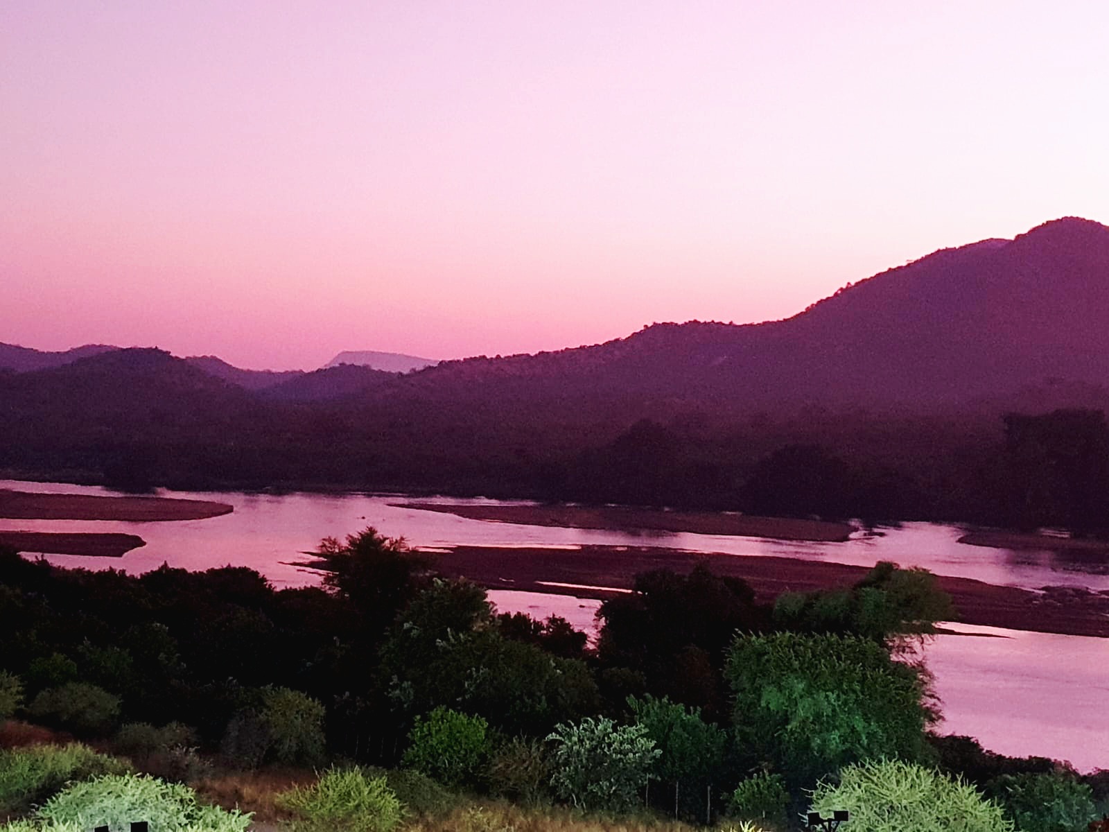 View from Twilight Safaris, a luxury African safari lodge in Musina on the Limpopo River